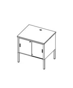 Safco Storage Tbl 72X36 W/Lkdrs/Lpl