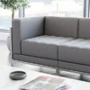 Flash Furniture Gray LeatherSoft Modular Left Corner Chair