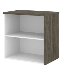 Bestar Gemma Storage Unit, Walnut Grey & White