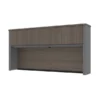 Bestar Prestige + 72W Hutch for Desk Shell, Bark Grey & Slate