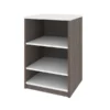 Bestar Cielo 20W 19.5“ Low Storage Unit, Bark Grey & White