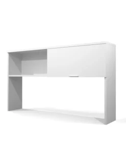 Bestar Pro-Linea 72W Hutch with Sliding Door, White
