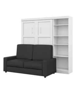 Bestar Pur 90W Full Murphy Bed, A Storage Unit And A Sofa (84“)