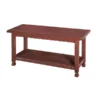 Alaterre Furniture Country Cottage Bench, Red Antique Finish
