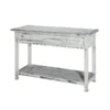 Alaterre Furniture Country Cottage Media/Console Table, White Antique Finish