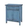Alaterre Furniture Country Cottage Accent Cabinet, Blue Antique Finish