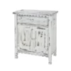 Alaterre Furniture Country Cottage Accent Cabinet, White Antique Finish