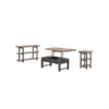 Alaterre Furniture Pomona 4-Piece Living Room Set with 42"W Lift Top Coffee Table, Console Table, and Two End Tables