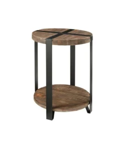 Alaterre Furniture Modesto 20"Dia. Reclaimed Wood Round End Table