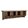 Alaterre Furniture Modesto 48" Reclaimed Wood Entryway Wall Coat Hooks with Storage Cubbies