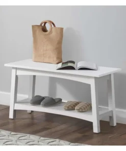 Alaterre Furniture Craftsbury 36"W Wood Entryway Bench