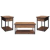 Alaterre Furniture Claremont Rustic Wood Set with Coffee Table and Two End Tables