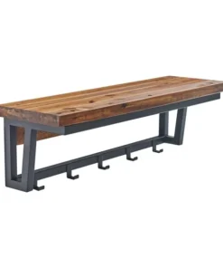 Alaterre Furniture Claremont 40"L Rustic Wood Coat Hook with Shelf