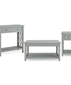 Alaterre Furniture Coventry 36" Coffee Table, End Table and Console/TV Table, Color: Gray