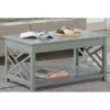 Alaterre Furniture 36 W, 22 L, 18 H, Pine with Composite Wood Top, Gray