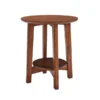 Alaterre Furniture Monterey 20" Round Mid-Century Modern Wood End Table, Warm Chestnut