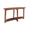 Alaterre Furniture Monterey 60"L Console/Media Mid-Century Modern Wood Table, Warm Chestnut