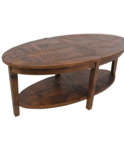 Alaterre Furniture Revive - Reclaimed 48" Oval Coffee Table, Natural