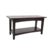 Alaterre Furniture Shaker Cottage Bench with Shelf, Espresso