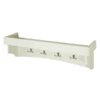 Alaterre Furniture Shaker Cottage Coat Hooks with Tray Shelf, Ivory