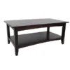 Alaterre Furniture Shaker Cottage 42" Coffee Table, Espresso