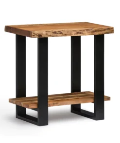 Alaterre Furniture Alpine Natural Live Edge Wood End Table