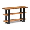 Alaterre Furniture Alpine Natural Live Edge Wood Media Console Table, Width: 48