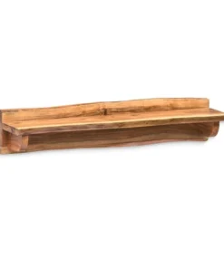 Alaterre Furniture Alpine Natural Live Edge Wood 36" Mantel Shelf