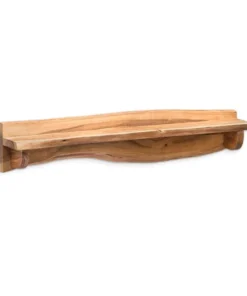 Alaterre Furniture Alpine Natural Live Edge Wood 48" Mantel Shelf