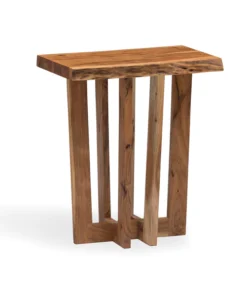 Alaterre Furniture Berkshire Natural Live Edge Wood End Table
