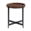 Alaterre Furniture Brookline 20" Round End Table, Medium Chestnut