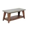 Alaterre Furniture Brookside 40"W Wood with Concrete-Coating Entryway Bench