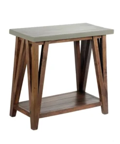 Alaterre Furniture Brookside 30"W Wood with Concrete-Coating Console/Media Table