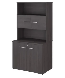 Bush Business Furniture Office 500 36W Tall Storage Cabinet W/ Doors and Shelves in Storm Gray