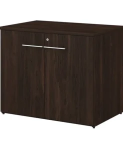 Bush Business Furniture Office 500 36W Storage Cabinet W/ Doors in Black Walnut - Assembled