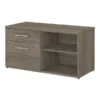 Bush Business Furniture Office 500 Low Storage Cabinet W/ Drawers and Shelves, Modern Hickory