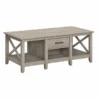 Bush Furniture Key West Coffee Table W/ Storage in Washed Gray