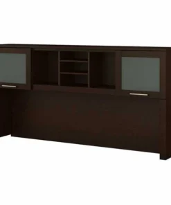 Bush Furniture Somerset 72W Desk Hutch in Mocha Cherry
