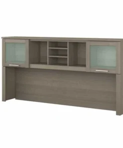 Bush Furniture Somerset 72W Desk Hutch in Ash Gray