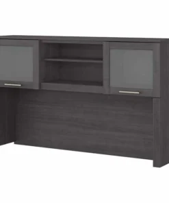 Bush Furniture Somerset 60W Desk Hutch in Storm Gray