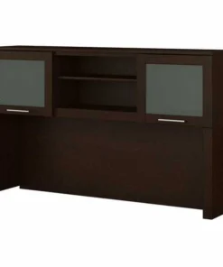 Bush Furniture Somerset 60W Desk Hutch in Mocha Cherry