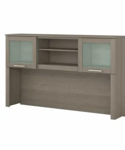 Bush Furniture Somerset 60W Desk Hutch in Ash Gray