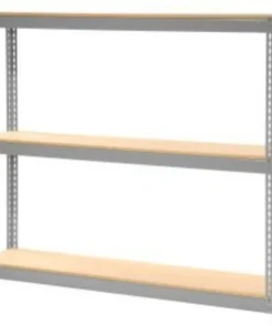 Global Equipment Record Storage Rack Without Boxes 72"W x 15"D x 60"H - Gray