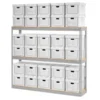 Global Equipment Record Storage Open With Boxes 72"W x 15"D x 60"H - Gray