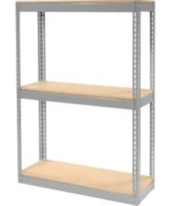 Global Equipment Record Storage Rack Without Boxes 42"W x 15'D x 60'H - Gray