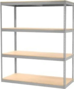 Global Equipment Record Storage Rack Without Boxes 72"W x 30"D x 84"H - Gray