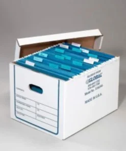 Connecticut Cont Corp Connecticut Container Transfer File Record Storage Boxes, 15"L x 12"W x 10"H, White, 20/Pack