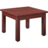 Global Equipment Interion Wood End Table - 24" x 24" - Mahogany