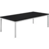 Global Equipment Interion Wood Coffee Table with Steel Frame - 48" x 24" - Black