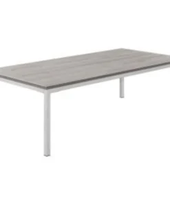 Global Equipment Interion Wood Coffee Table with Steel Frame - 48" x 24" - Gray
